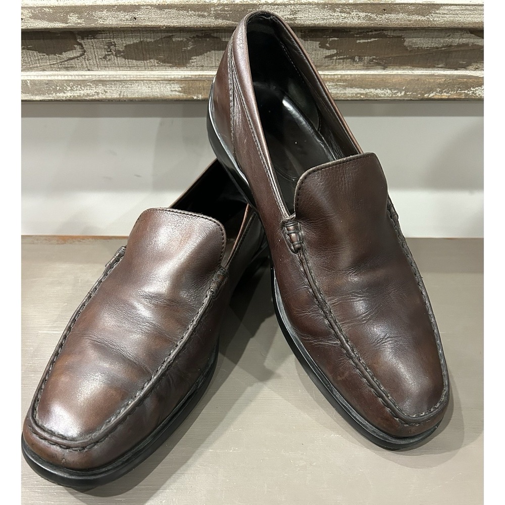 Tod's Shoes Mens‎ Size 6.5 Brown Leather Loafers Driving Slip On Made in Italy